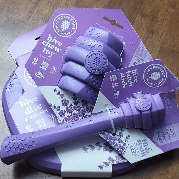 Project Hive ~ 3 Piece Set of Dog Toys ~ Purple ~ NWT - Picture 7 of 7